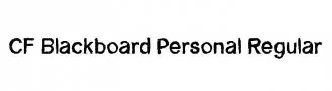 CF Blackboard Personal Regular  免费字体下载