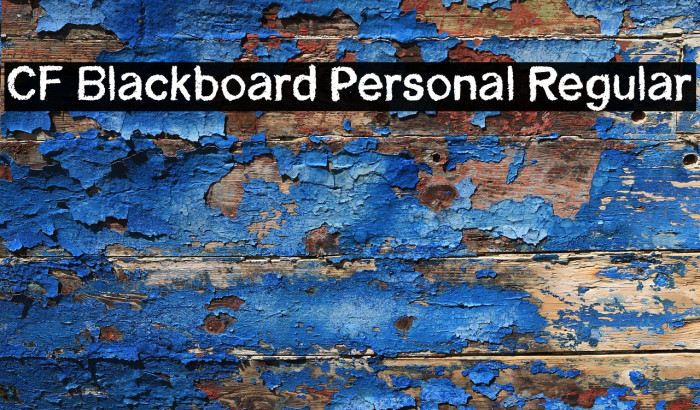 CF Blackboard Personal Regular Example 1