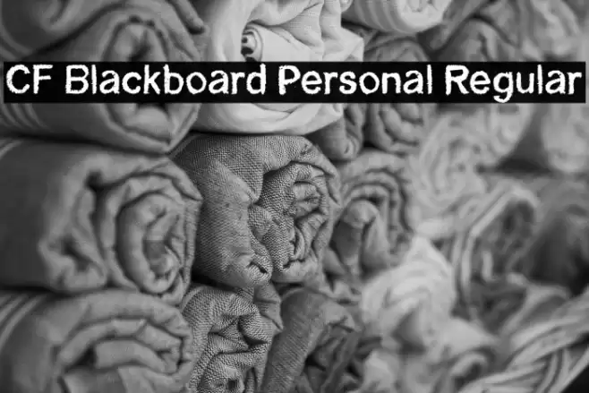 CF Blackboard Personal Regular Font examples