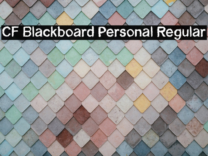 CF Blackboard Personal Regular Example 3
