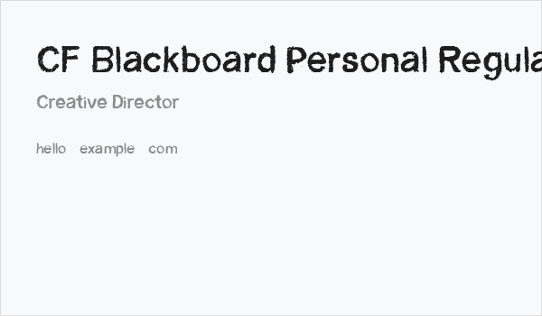 CF Blackboard Personal Regular Business Card