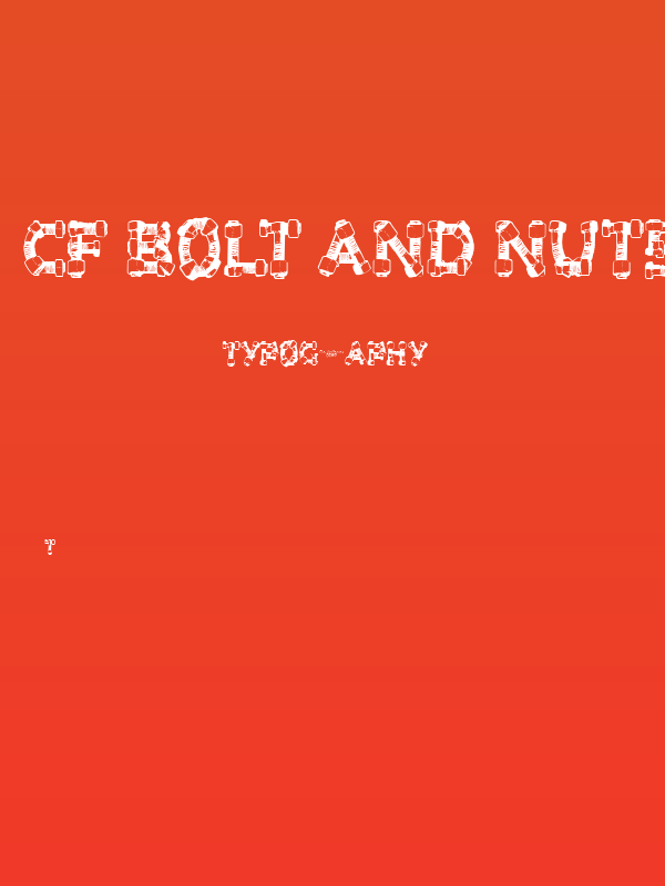 CF Bolt and Nuts Regular Poster