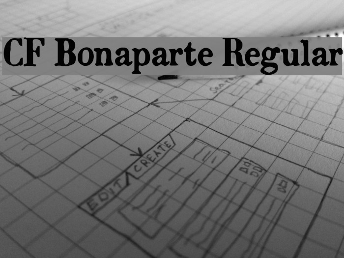 CF Bonaparte Regular Font examples