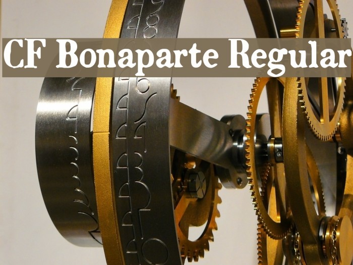 CF Bonaparte Regular Font examples