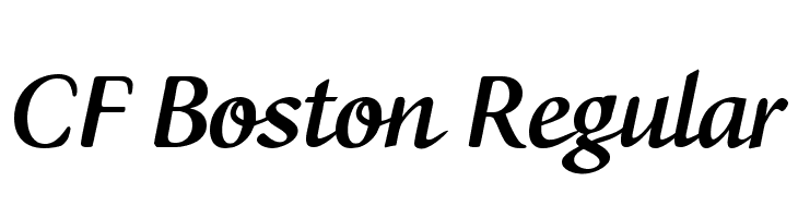 CF Boston Regular  font caratteri gratis