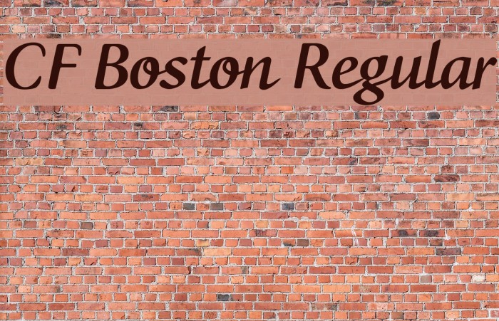 CF Boston Regular Font examples
