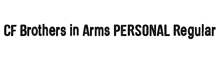 CF Brothers in Arms PERSONAL Regular Font