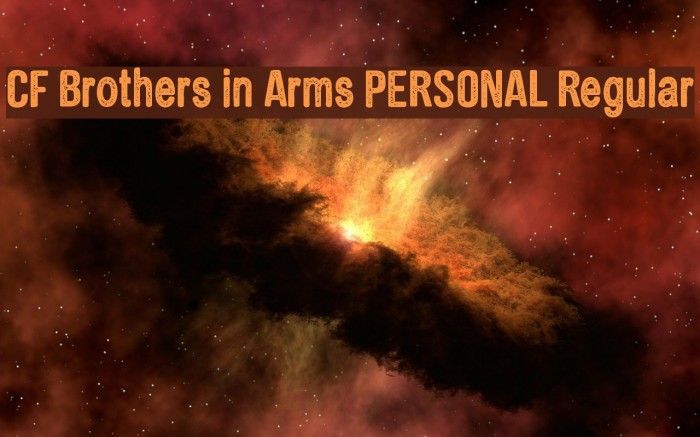 CF Brothers in Arms PERSONAL Regular لخطوط تنزيل examples