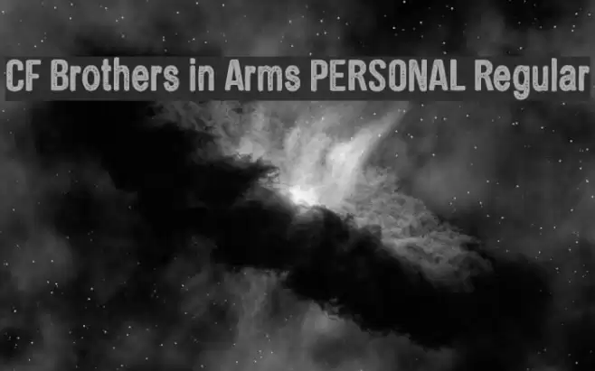 CF Brothers in Arms PERSONAL Regular خط examples
