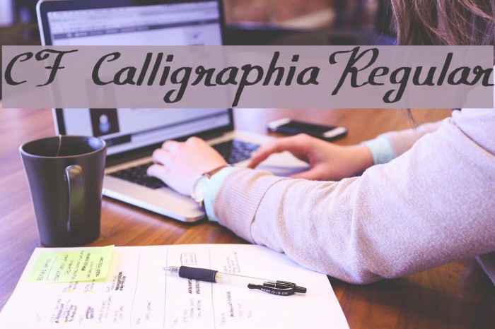CF Calligraphia Regular Font examples