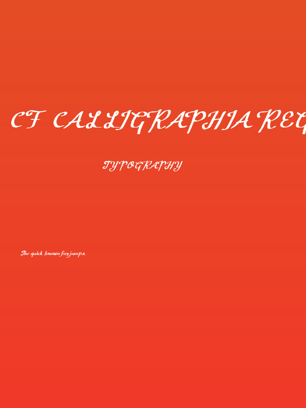 CF Calligraphia Regular Poster