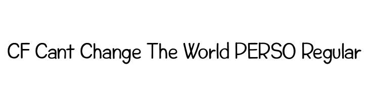CF Cant Change The World PERSO Regular  Fuentes Gratis Descargar