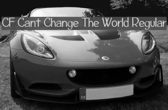 CF Cant Change The World Regular Font examples