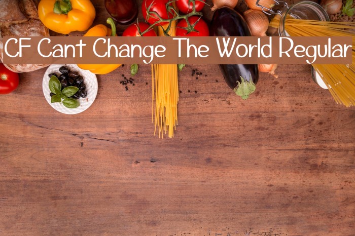 CF Cant Change The World Regular Font examples
