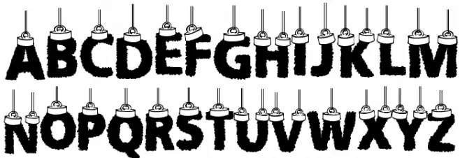 CF Christmas Letters Fonte MAIÚSCULAS