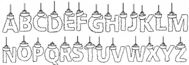 CF Chritsmas Letters Regular 字体 大写