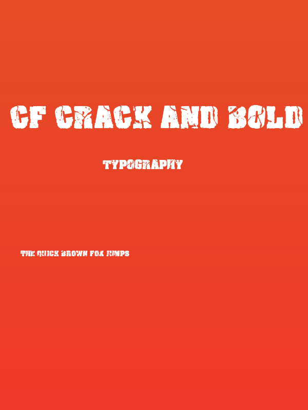 CF Crack and Bold Regular Poster