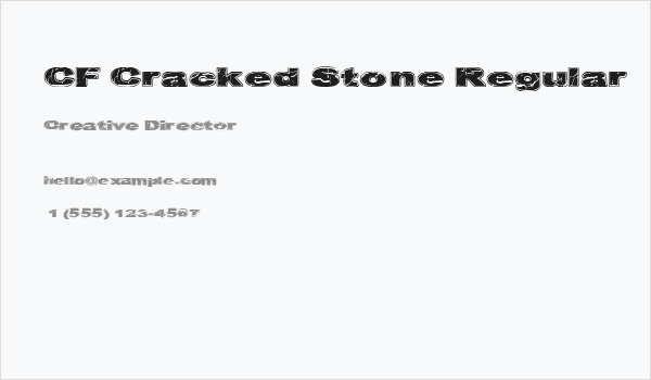 CF Cracked Stone Regular Business Card