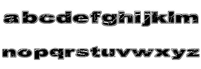 CF Cracked Stone Regular Font LOWERCASE