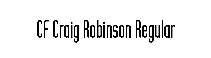 CF Craig Robinson Regular Font