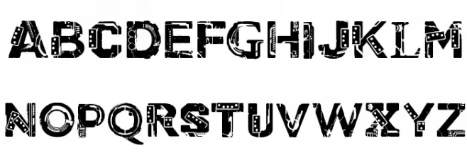 CF Cyborg PERSONAL USE Regular 字体 大写