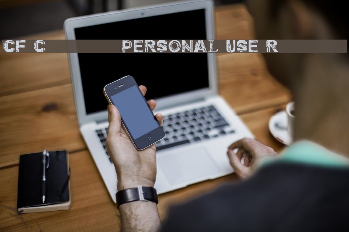 CF Cyborg PERSONAL USE Regular Font examples