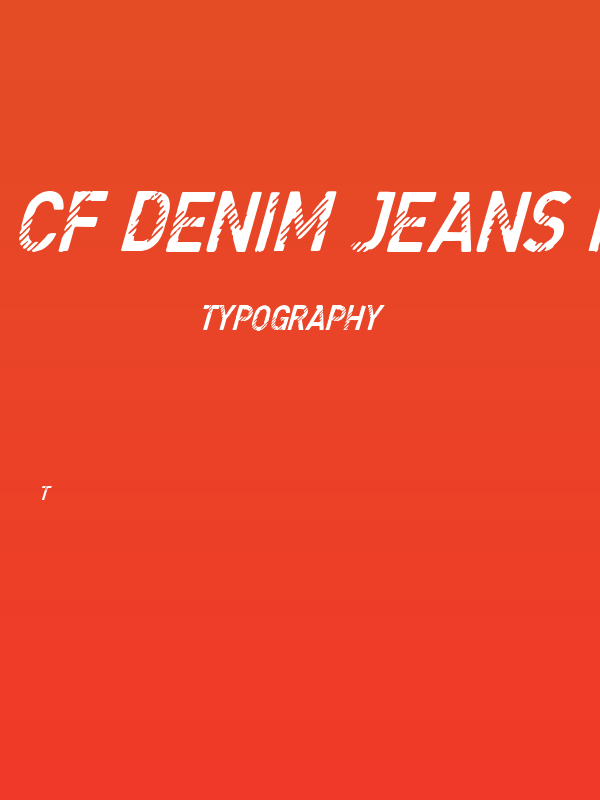 CF Denim Jeans Regular Poster