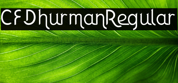 CF Dhurman Regular Example 1