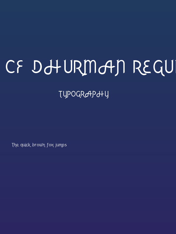 CF Dhurman Regular Poster