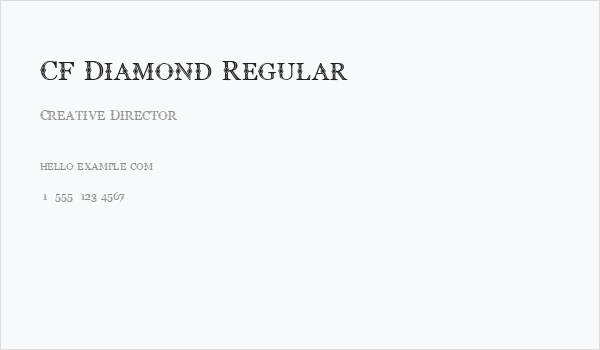 CF Diamond Regular Business Card