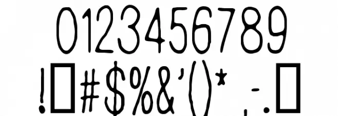 CF Disappointed Regular Шрифта ДРУГИЕ символов