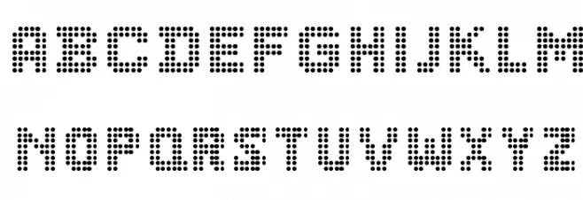 CF Dots 521 Regular Caratteri MINUSCOLO