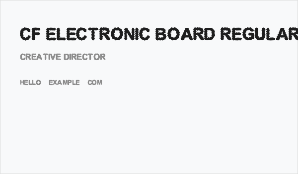 CF Electronic Board Regular Business Card