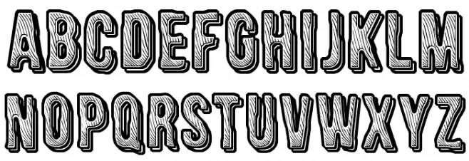 CF Engraved Regular Шрифта ВЕРХНИЙ