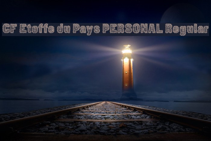 CF Etoffe du Pays PERSONAL Regular Font examples