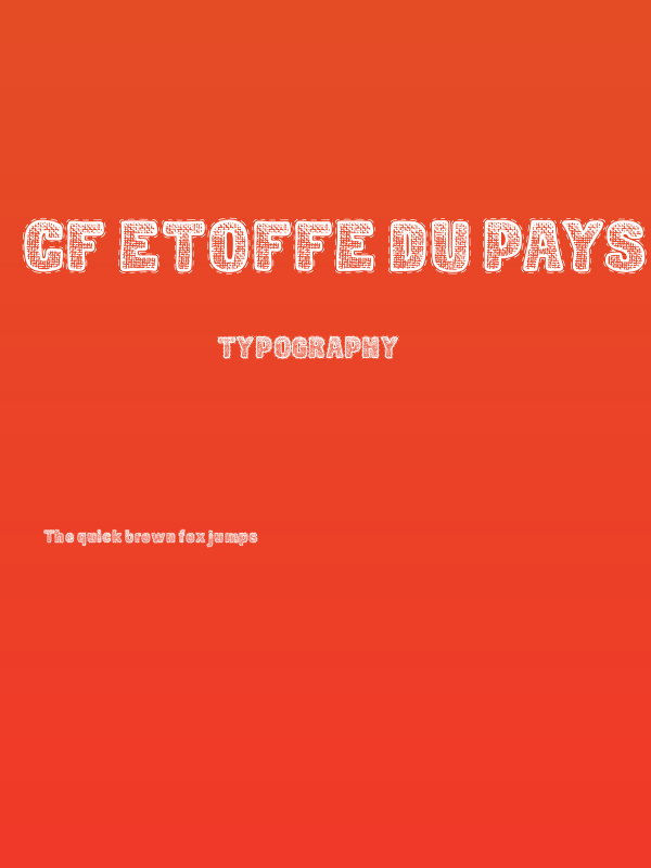 CF Etoffe du Pays PERSONAL Regular Poster