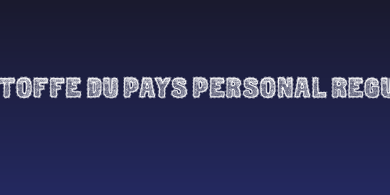 CF Etoffe du Pays PERSONAL Regular Social Header