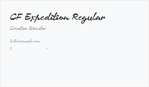 CF Expedition Regular Business Card