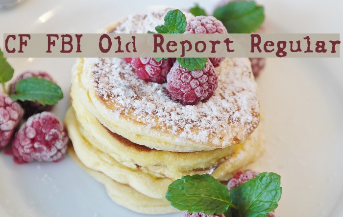 CF FBI Old Report Regular Example 2