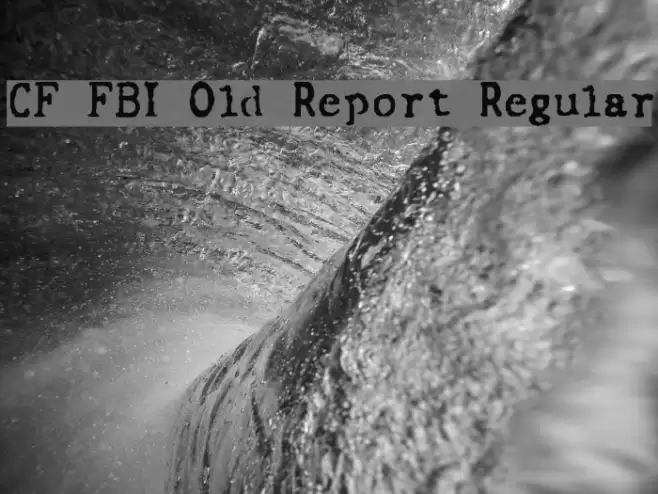 CF FBI Old Report Regular Font examples