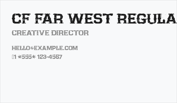 CF Far West Regular Business Card