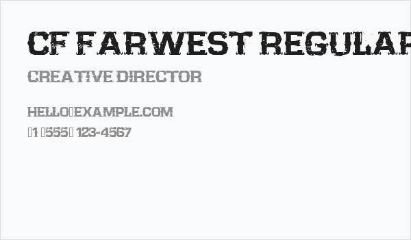 CF Farwest Regular Business Card
