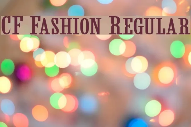 CF Fashion Regular Example 3