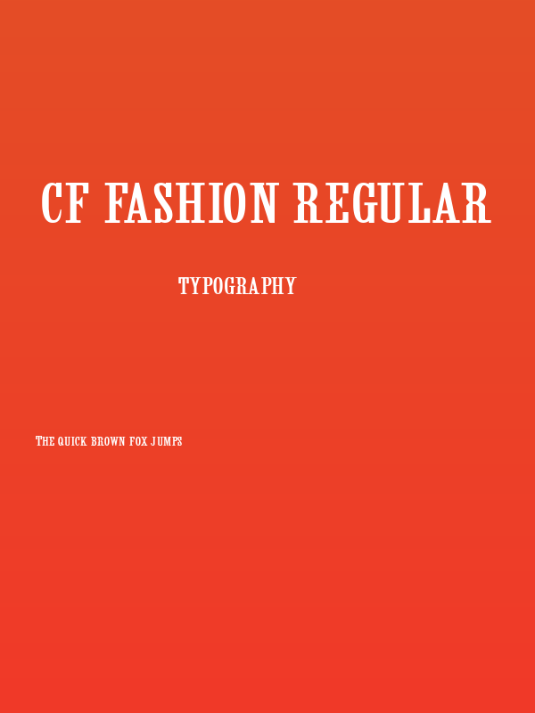 CF Fashion Regular Poster