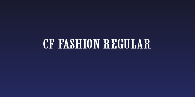 CF Fashion Regular Social Header