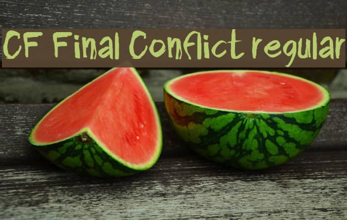 CF Final Conflict Regular Font examples