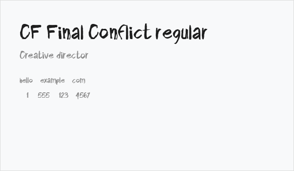 CF Final Conflict Regular Business Card