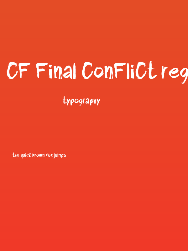 CF Final Conflict Regular Poster