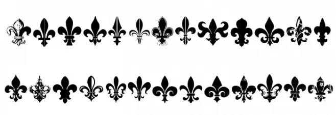 CF Fleurs de Lys Regular Schriftart Groß