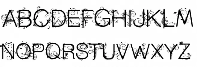 CF Flowers of Destiny Personal Regular 字体 大写